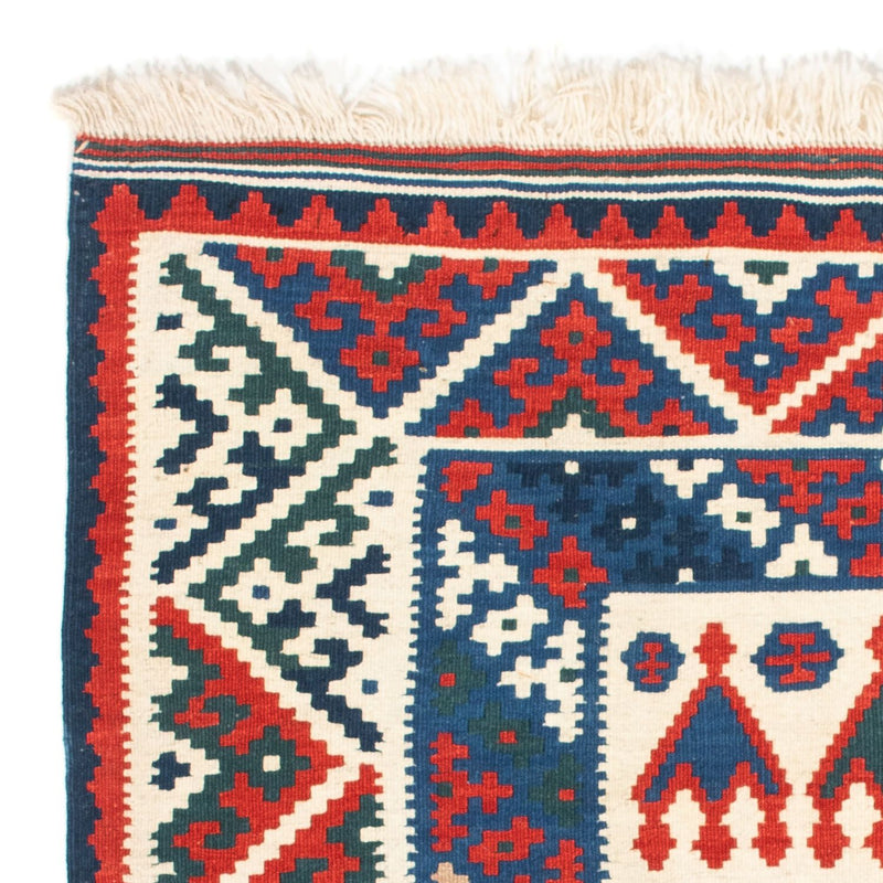 Dywan Kelim - Orientalny kwadratowy  - 101 x 101 cm - beżowy