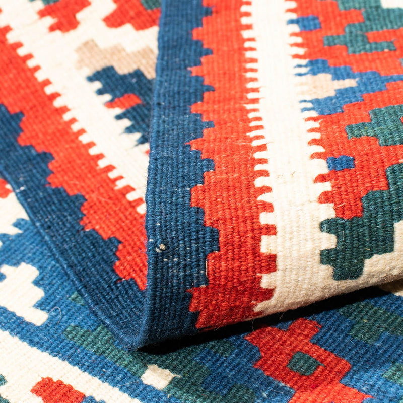 Dywan Kelim - Orientalny kwadratowy  - 101 x 101 cm - beżowy