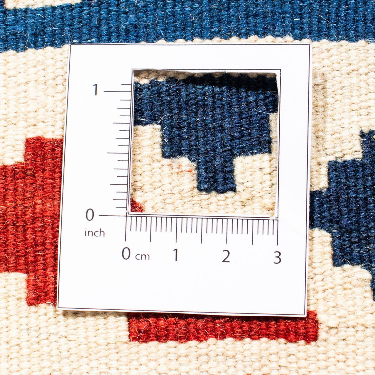 Dywan Kelim - Orientalny kwadratowy  - 100 x 100 cm - ciemnoniebieski