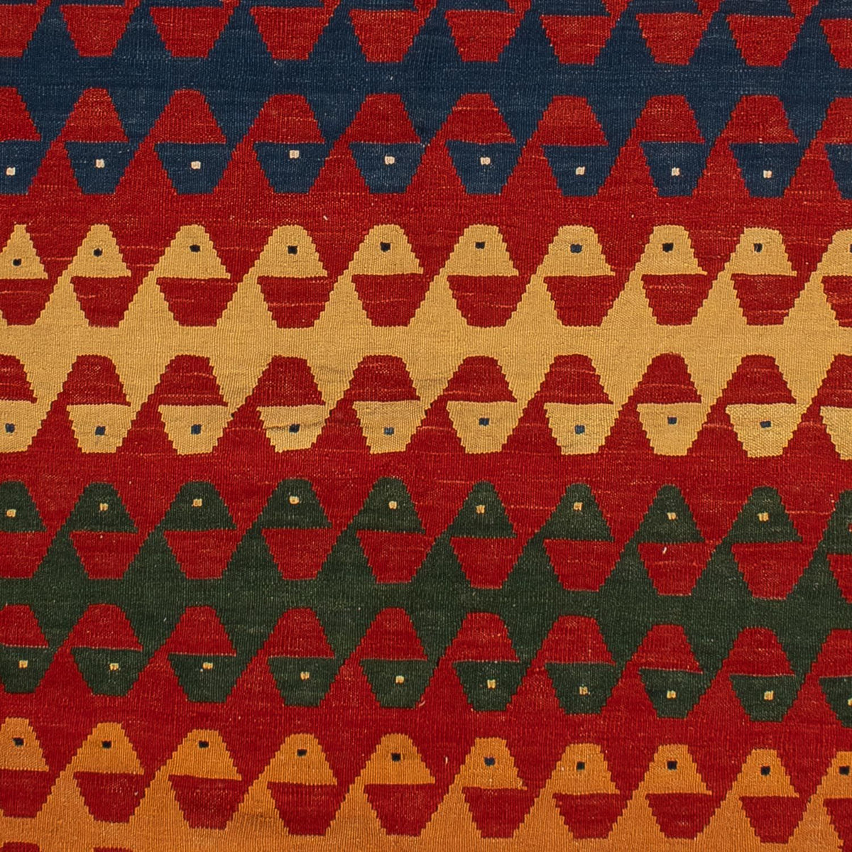 Biegacz Dywan Kelim - Orientalny - 297 x 149 cm - ciemna czerwień