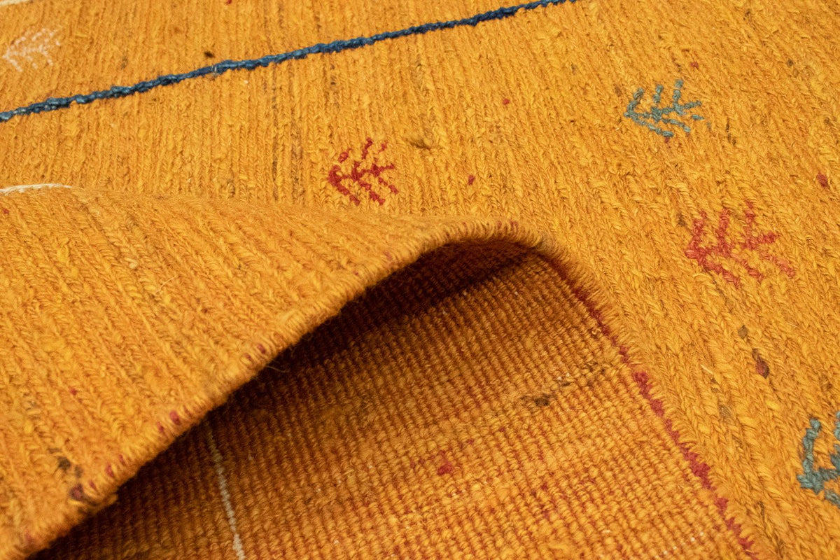 Dywan Gabbeh - perski - 188 x 123 cm - złoto