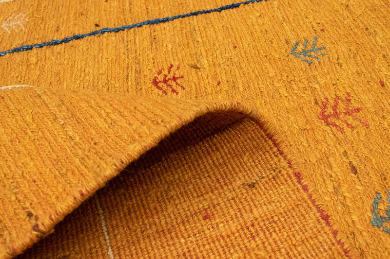 Dywan Gabbeh - perski - 188 x 123 cm - złoto