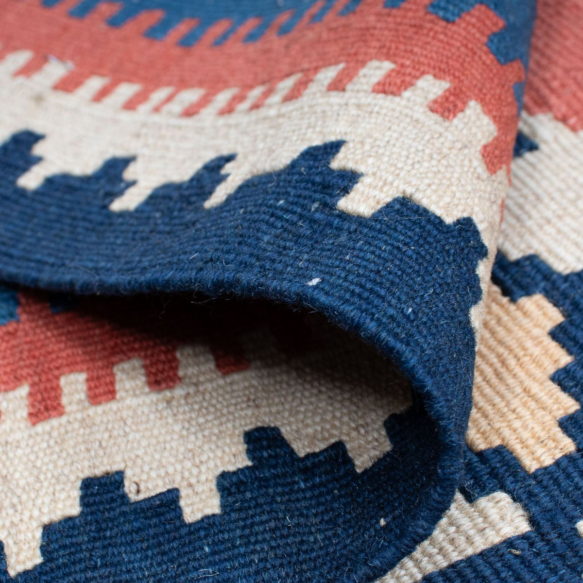 Dywan Kelim - Orientalny - 191 x 122 cm - ciemnoniebieski