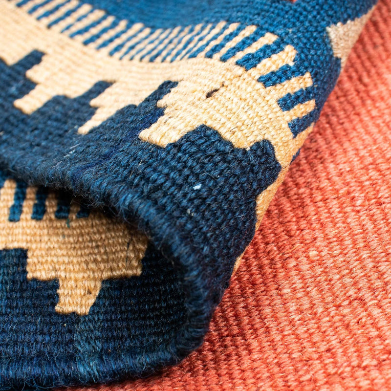 Dywan Kelim - Orientalny - 193 x 135 cm - pomarańczowy