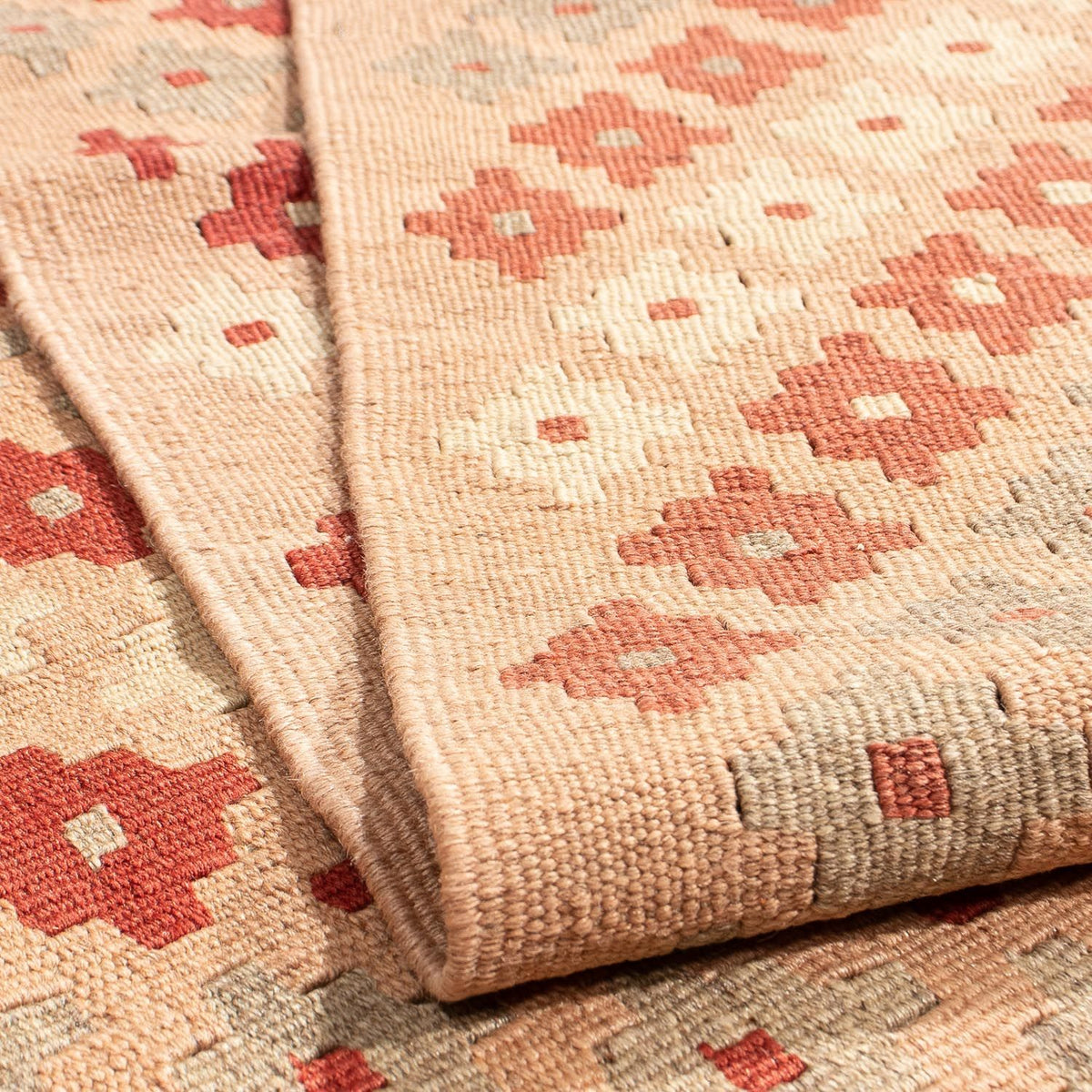 Dywan Kelim - Orientalny - 214 x 158 cm - jasnobrązowy