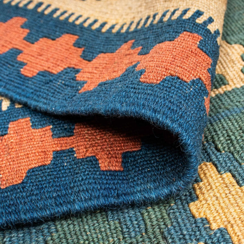 Dywan Kelim - Orientalny - 198 x 121 cm - niebieski