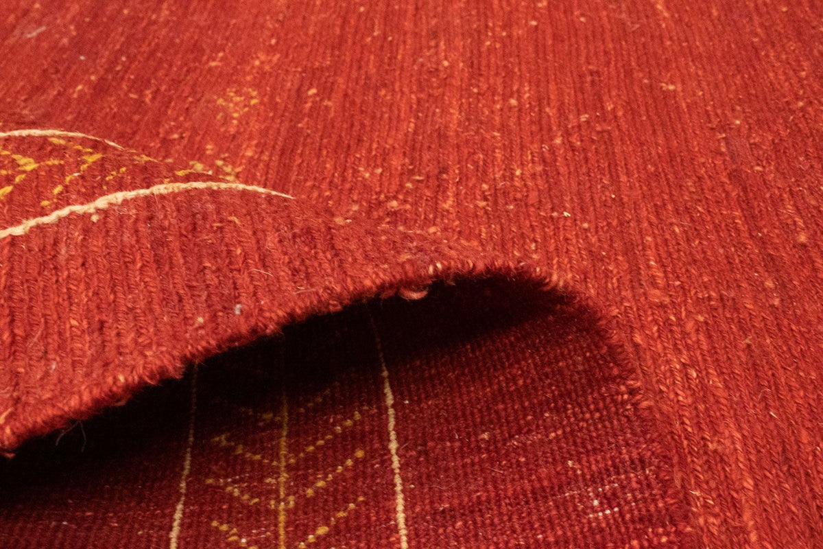 Dywan Gabbeh - perski - 191 x 152 cm - czerwony