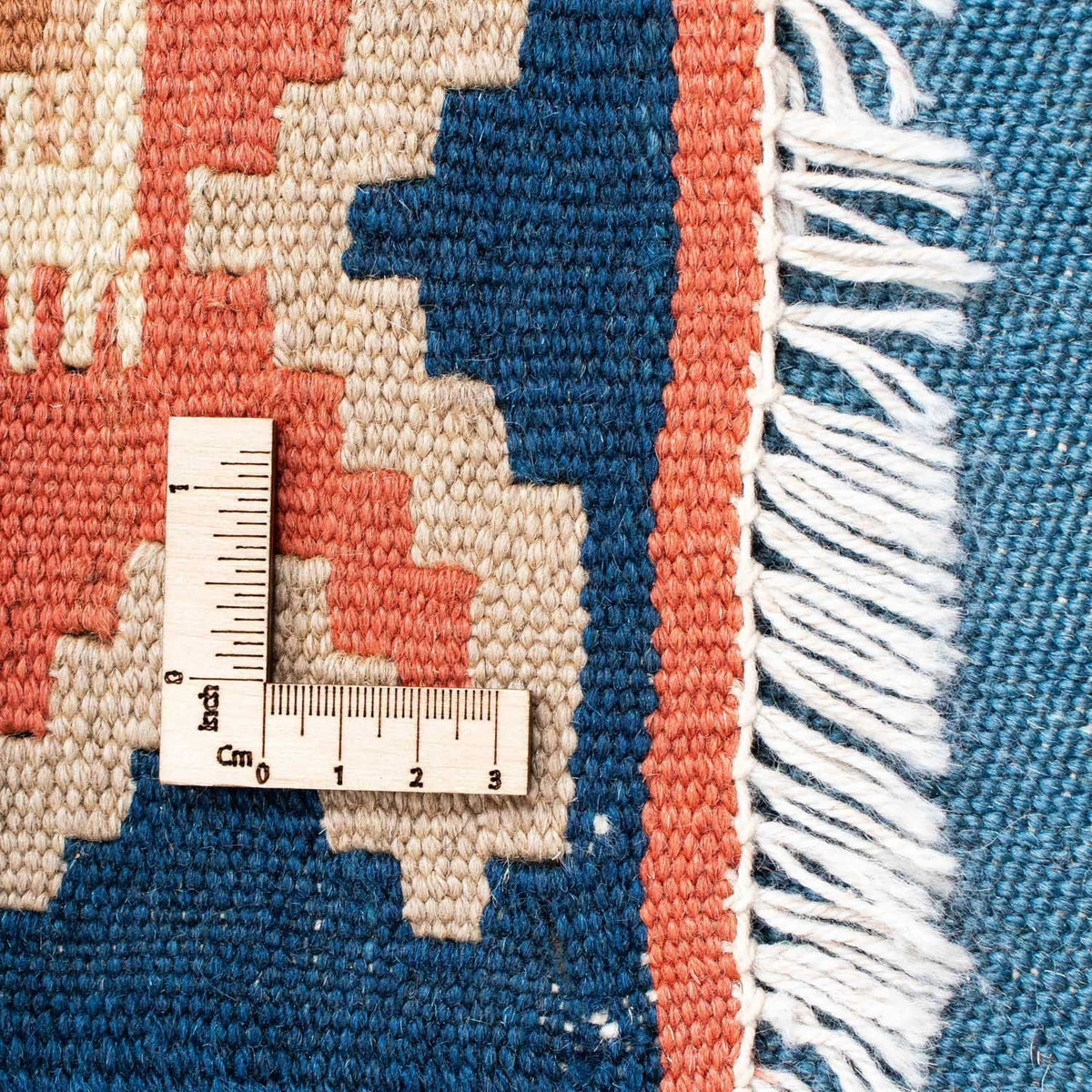 Dywan Kelim - Orientalny - 200 x 159 cm - niebieski