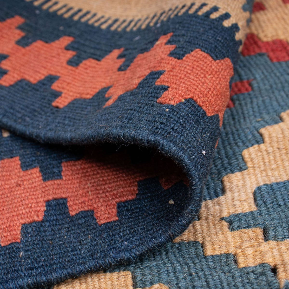 Dywan Kelim - Orientalny - 168 x 118 cm - niebieski