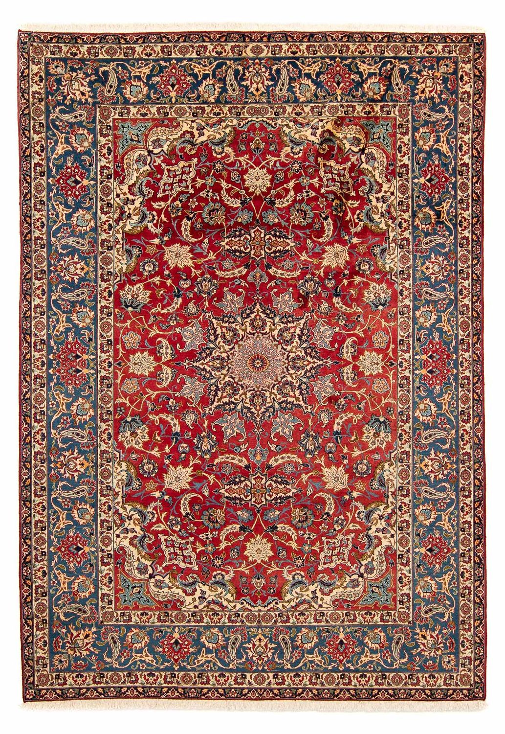 Dywan perski - Isfahan - Premium - 377 x 271 cm - czerwony