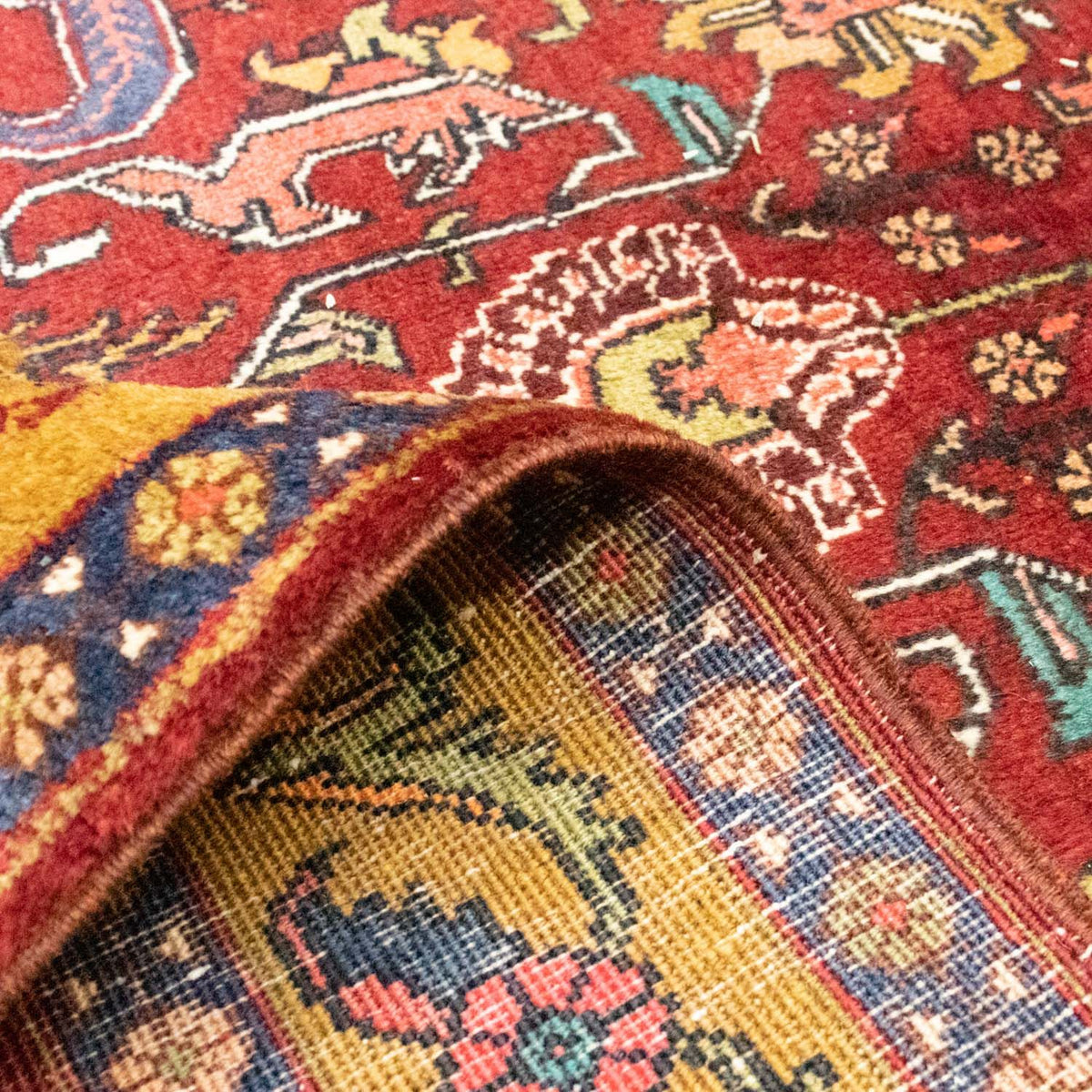 Perski dywan - Nomadyczny - 189 x 143 cm - czerwony