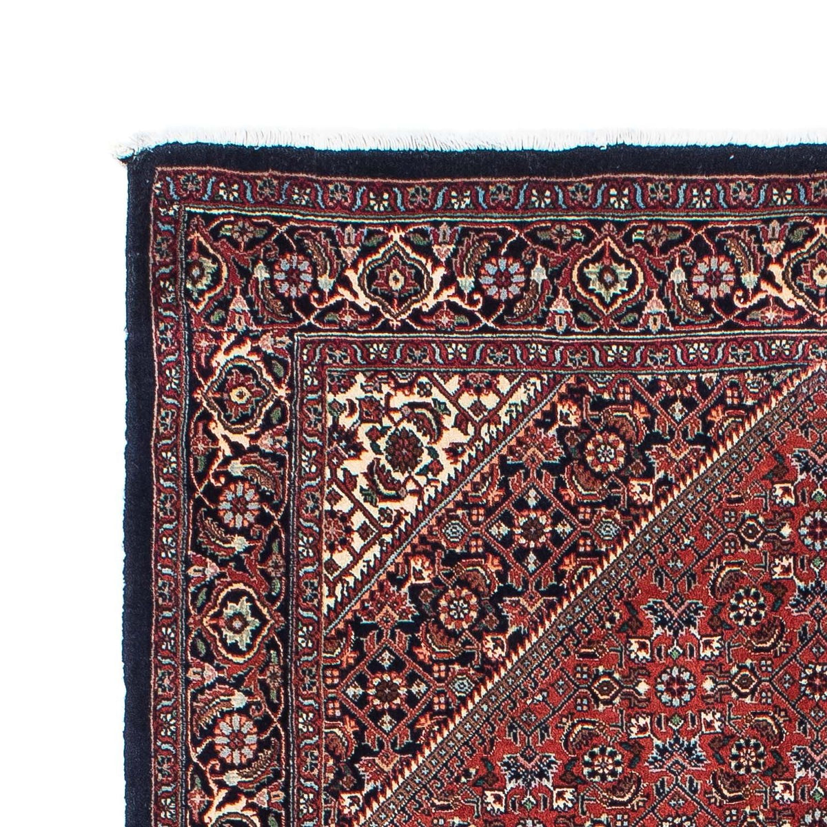 Biegacz Dywan perski - Bijar - 201 x 100 cm - ciemnoniebieski