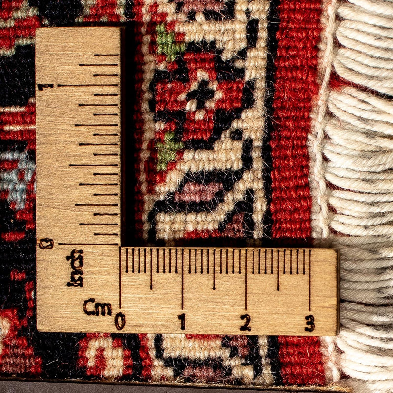 Biegacz Dywan perski - Bijar - 305 x 84 cm - ciemna czerwień