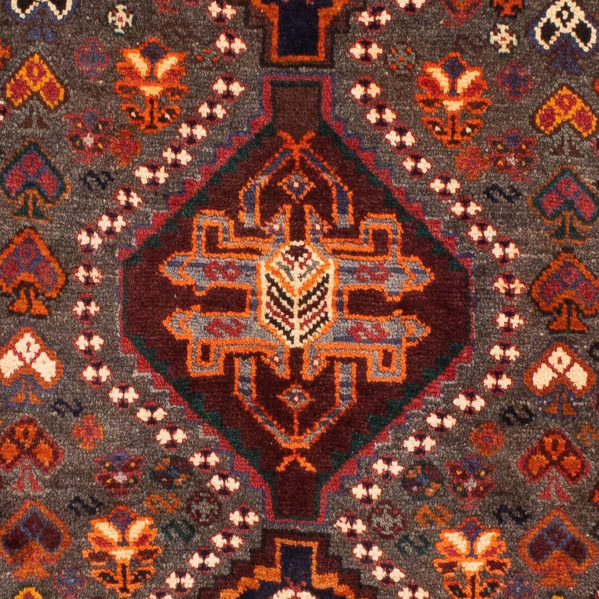 Perski dywan - Nomadyczny - 158 x 86 cm - ciemnobrązowy