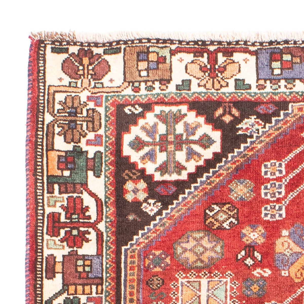 Perski dywan - Nomadyczny - 152 x 103 cm - ciemna czerwień