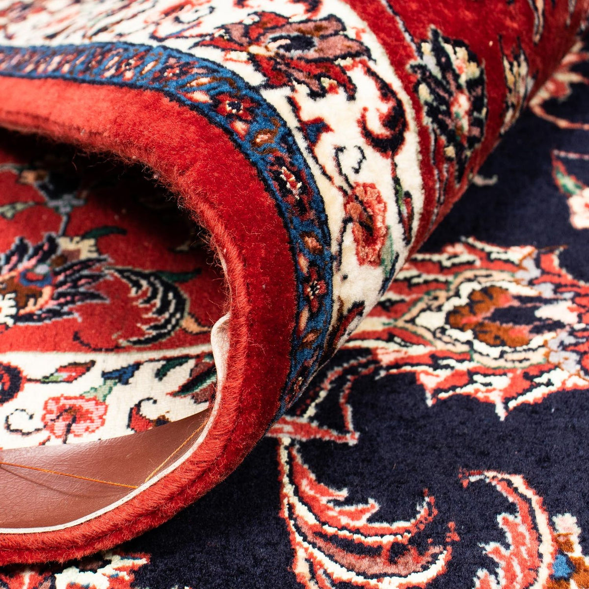 Dywan perski - Bijar - 400 x 301 cm - ciemnoniebieski