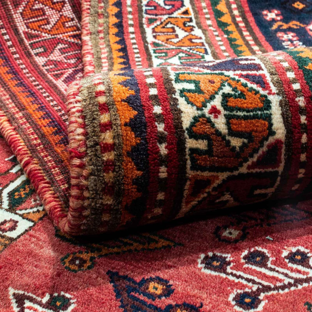 Perski dywan - Nomadyczny - 244 x 168 cm - ciemna czerwień