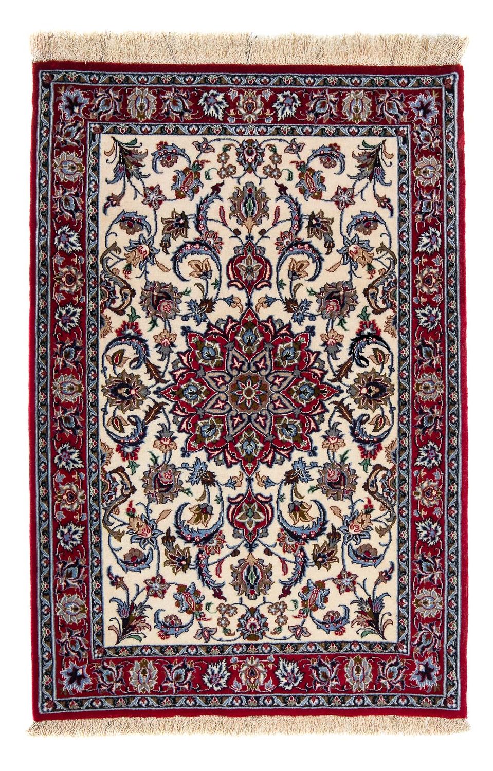 Dywan perski - Isfahan - Premium - 102 x 70 cm - ciemna czerwień
