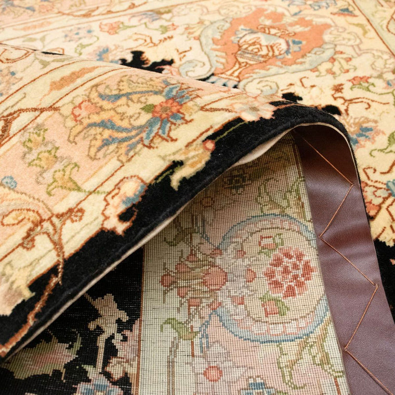 Dywan perski - Tabriz - Królewski - 156 x 98 cm - czarny