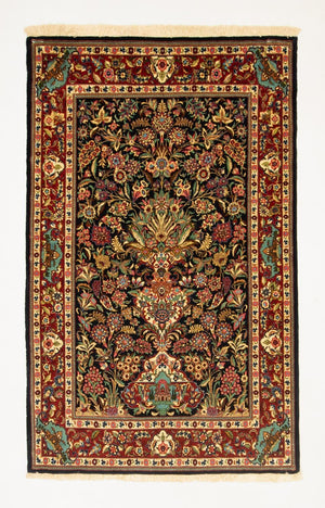 Dywan perski - Ghom - 161 x 101 cm - czarny