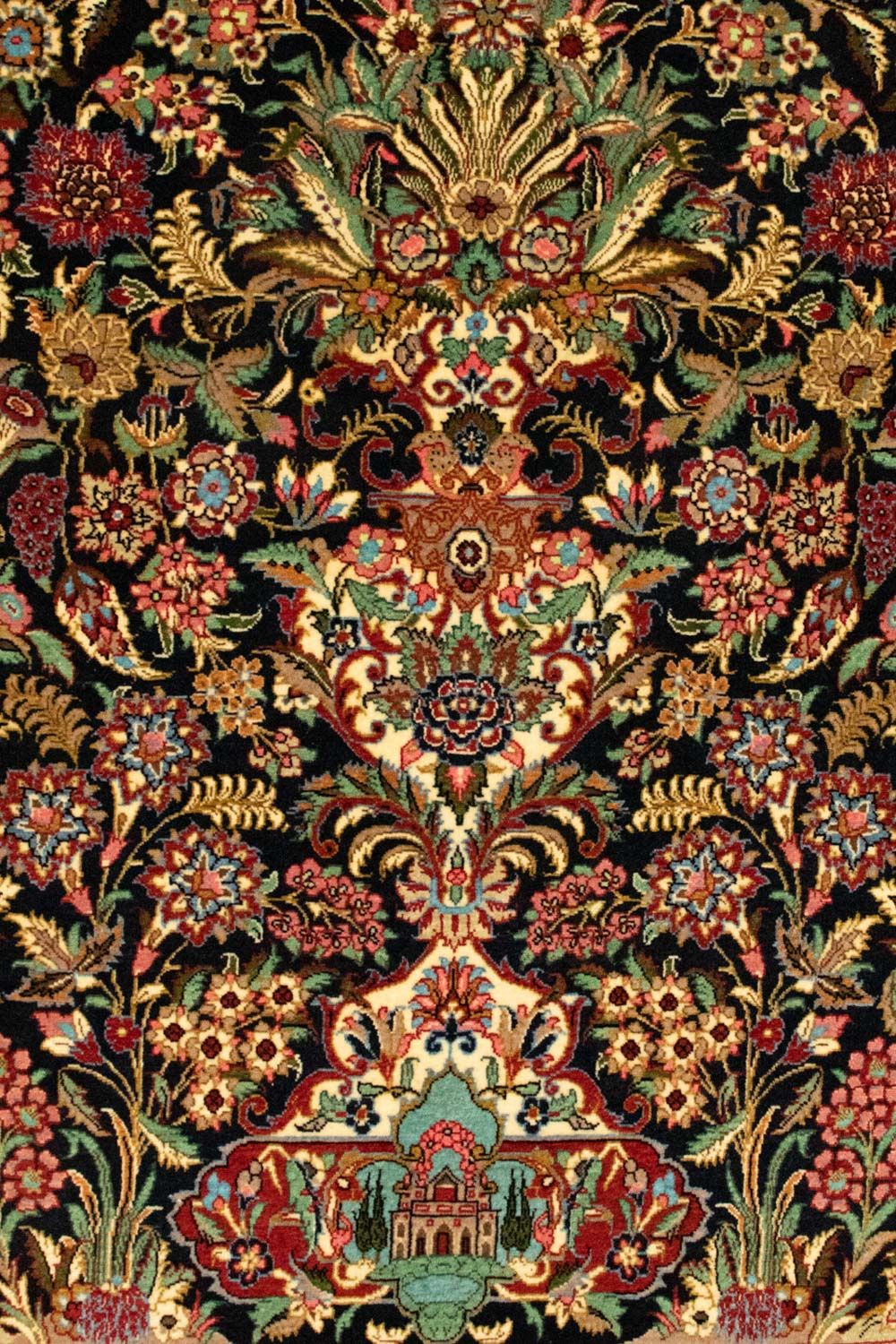 Dywan perski - Ghom - 161 x 101 cm - czarny