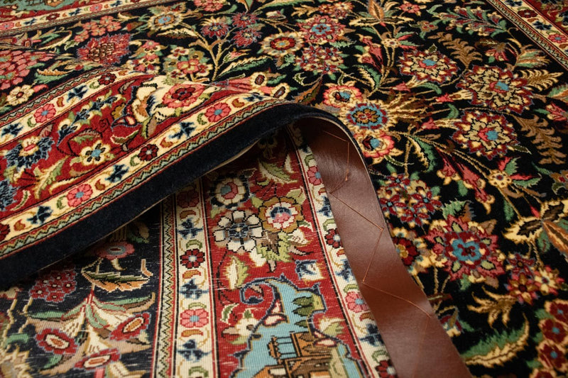 Dywan perski - Ghom - 161 x 101 cm - czarny