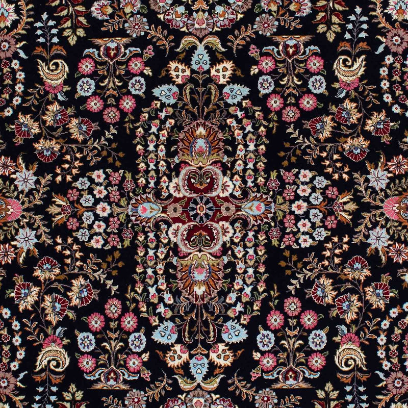 Dywan perski - Ghom - 193 x 141 cm - ciemnoniebieski