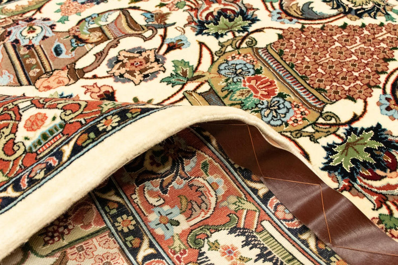 Dywan perski - Ghom - 160 x 102 cm - beżowy