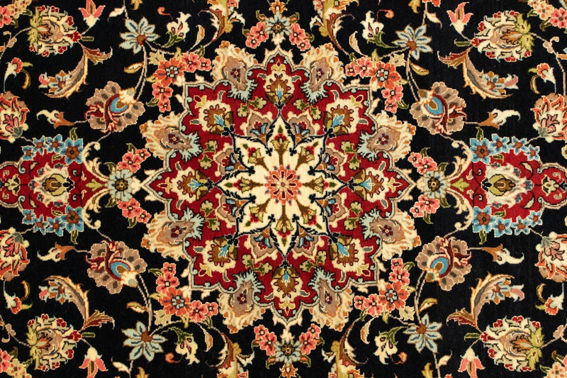 Dywan perski - Ghom - 162 x 102 cm - ciemnoniebieski