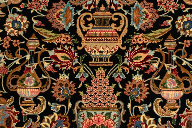 Dywan perski - Ghom - 148 x 99 cm - czarny