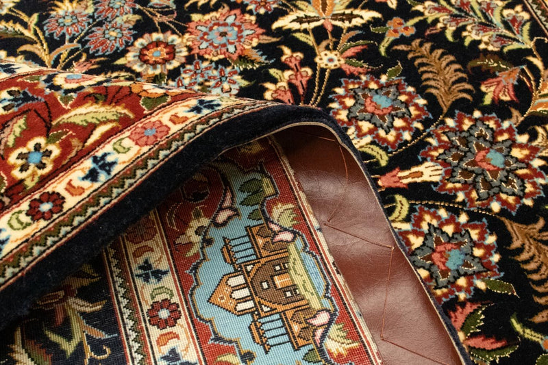 Dywan perski - Ghom - 154 x 103 cm - czarny