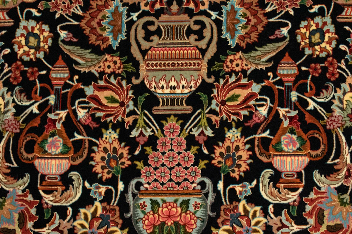 Dywan perski - Ghom - 161 x 102 cm - czarny