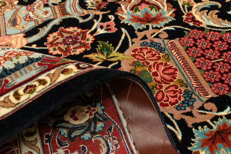 Dywan perski - Ghom - 161 x 102 cm - czarny