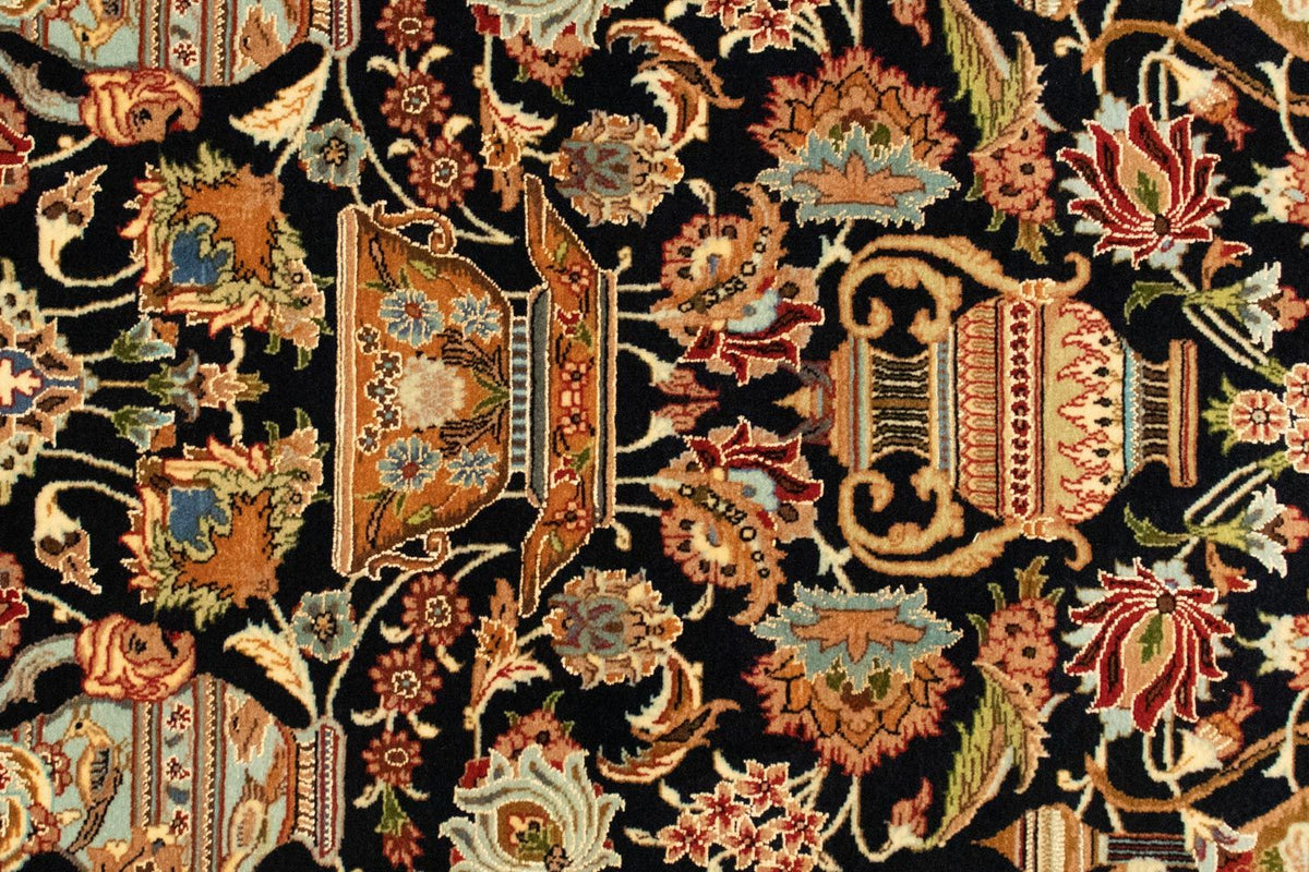 Dywan perski - Ghom - 152 x 99 cm - ciemnoniebieski