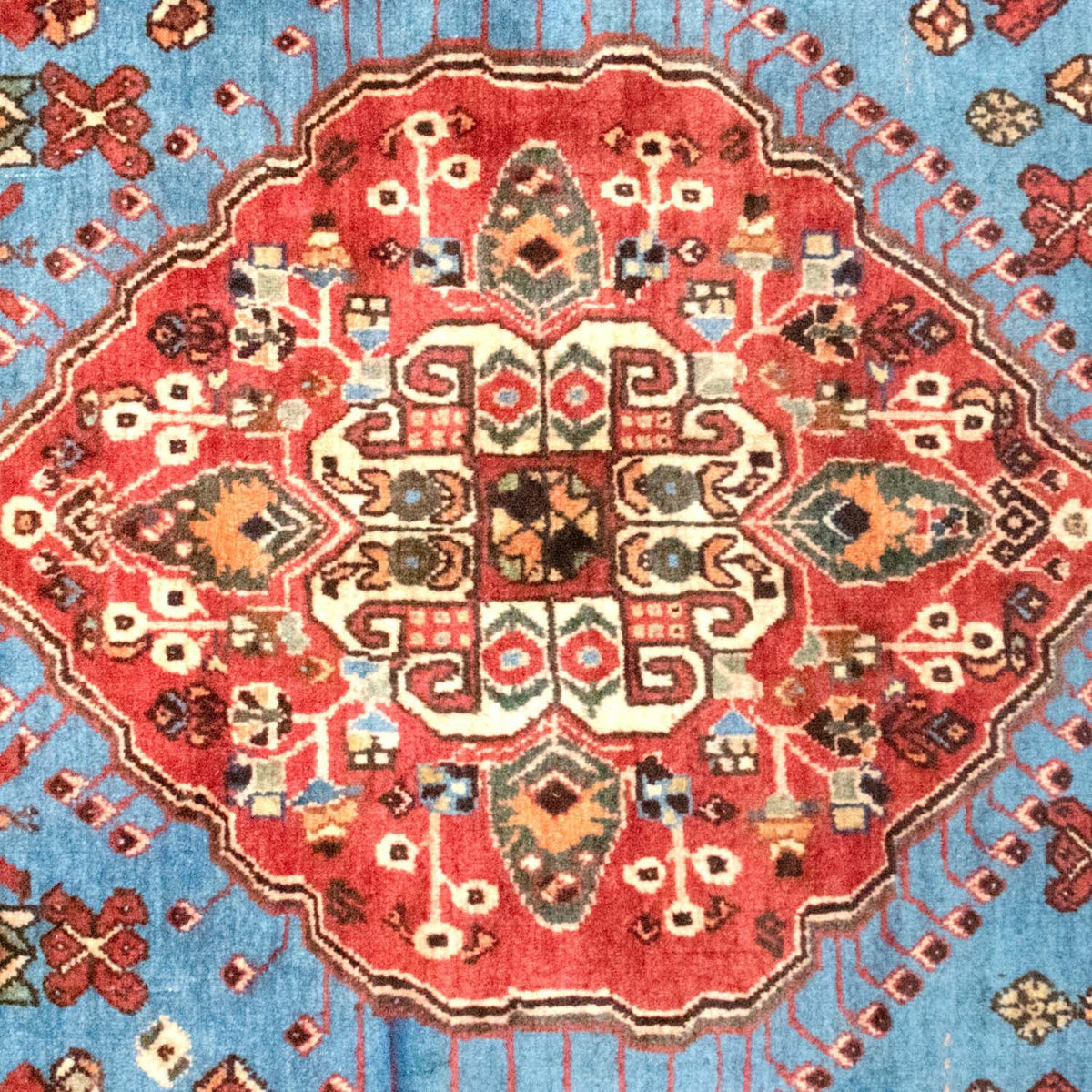 Perski dywan - Nomadyczny - 203 x 158 cm - jasnoniebieski