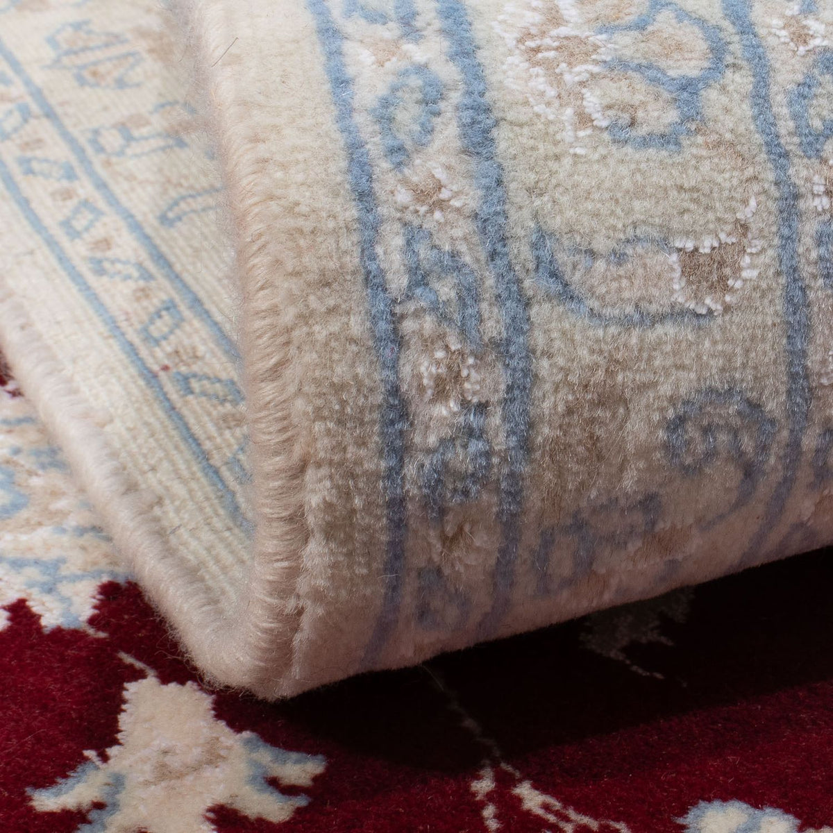 Dywan perski - Nain - 289 x 198 cm - ciemna czerwień