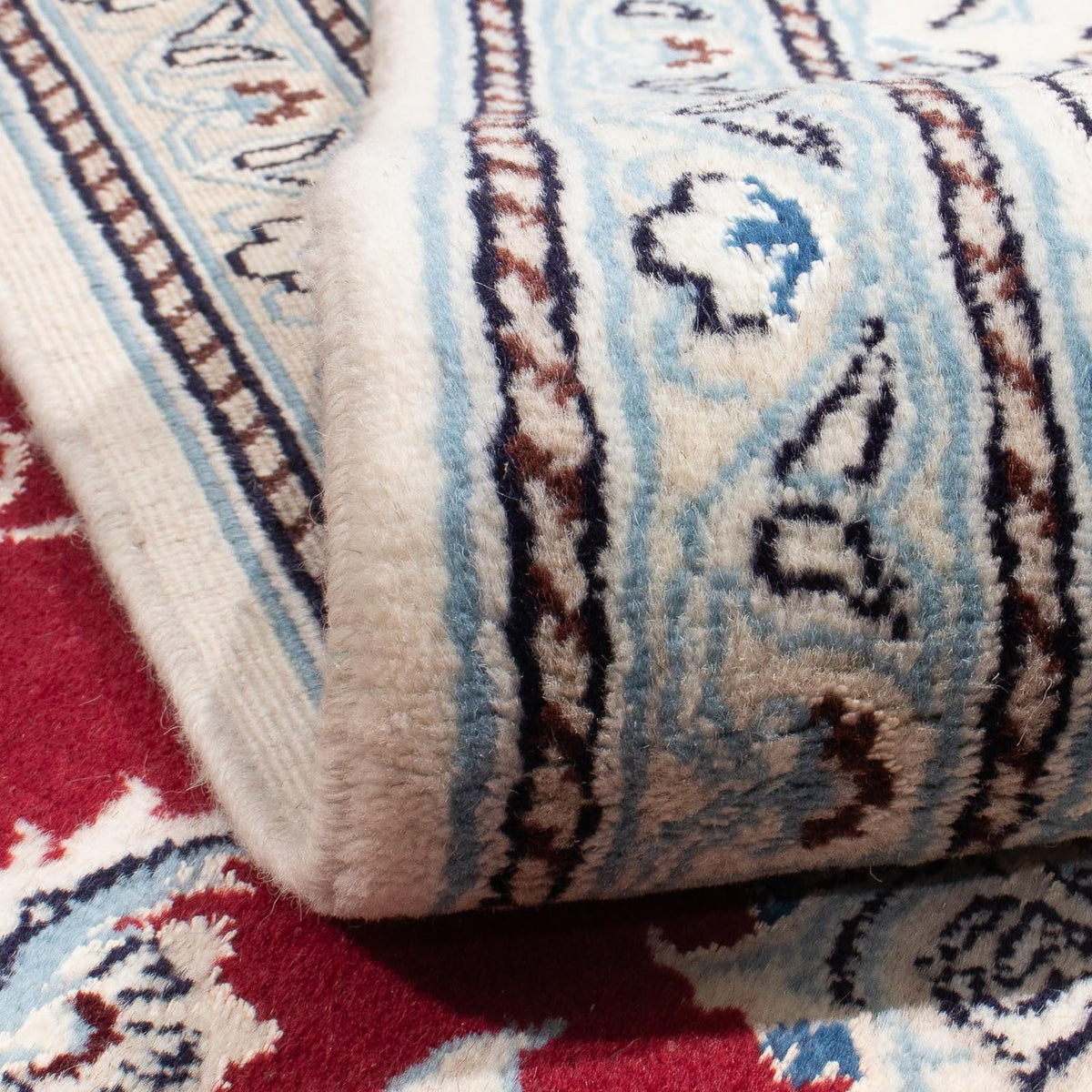 Dywan perski - Nain kwadratowy  - 202 x 191 cm - ciemna czerwień