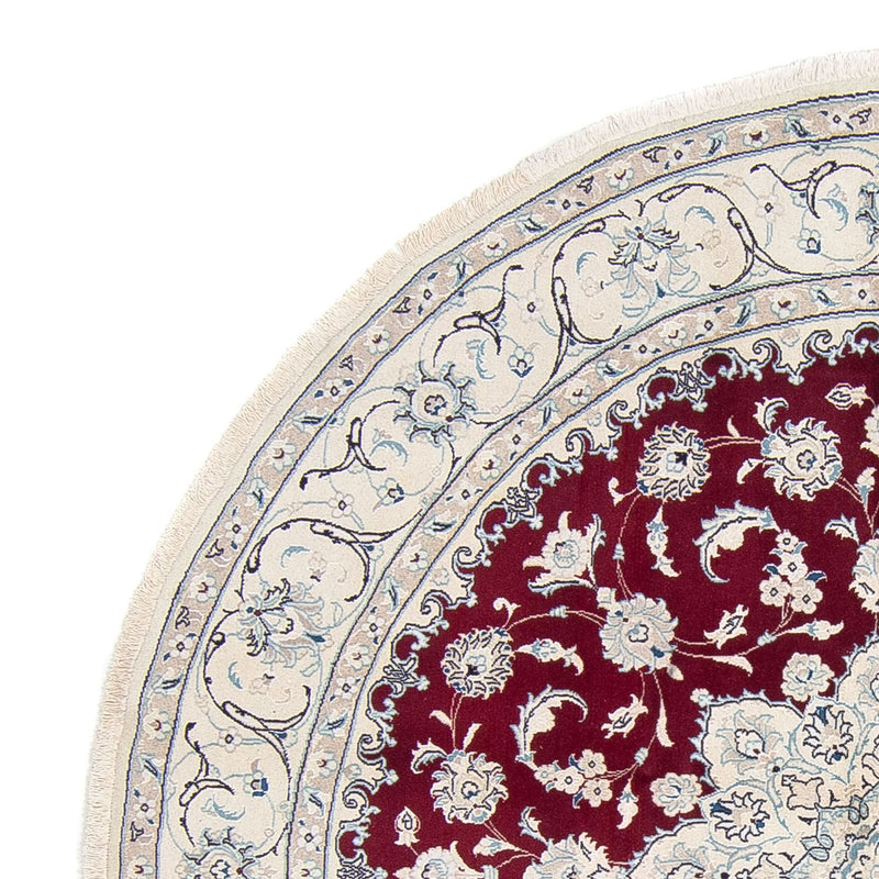 Dywan perski - Nain okrągły  - 240 x 240 cm - ciemna czerwień