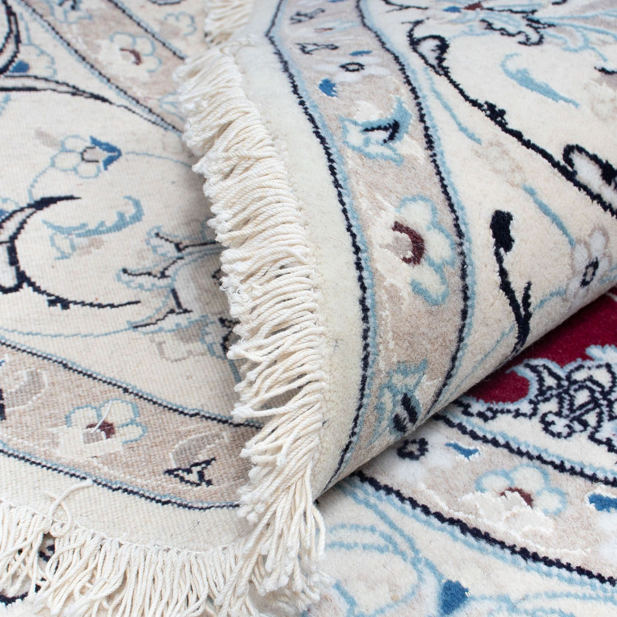 Dywan perski - Nain okrągły  - 240 x 240 cm - ciemna czerwień