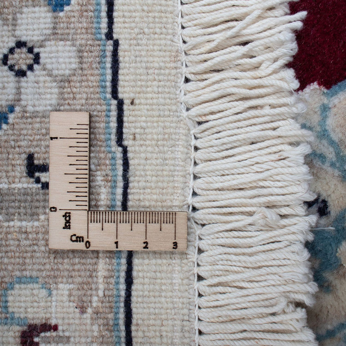 Dywan perski - Nain okrągły  - 240 x 240 cm - ciemna czerwień