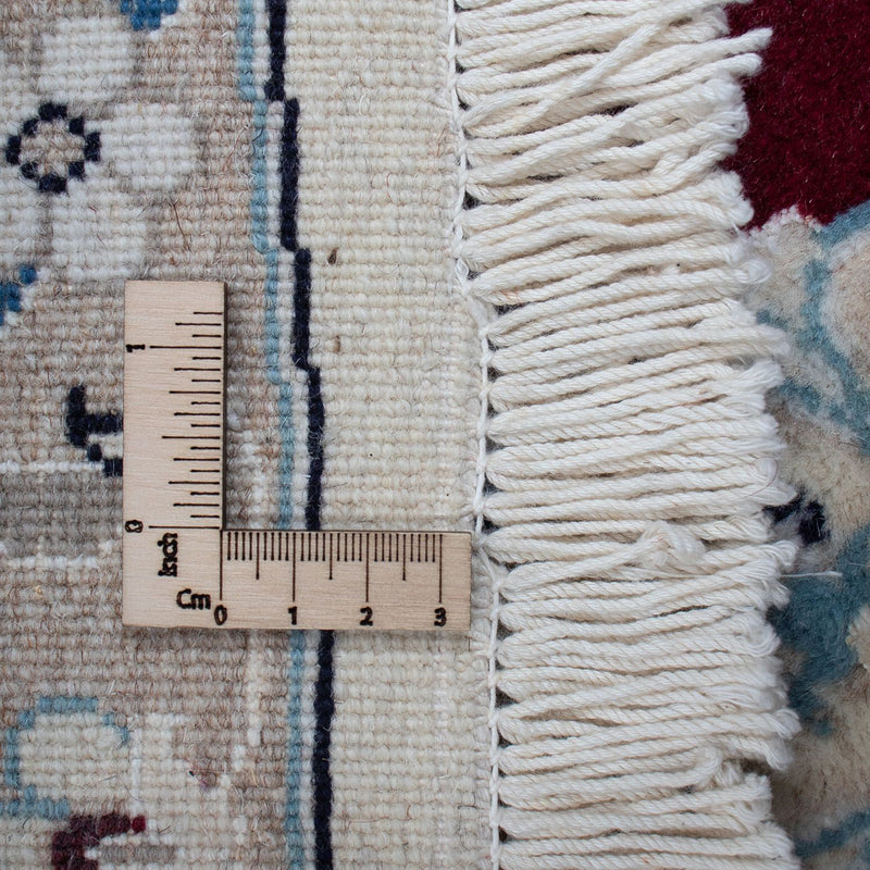 Dywan perski - Nain okrągły  - 240 x 240 cm - ciemna czerwień