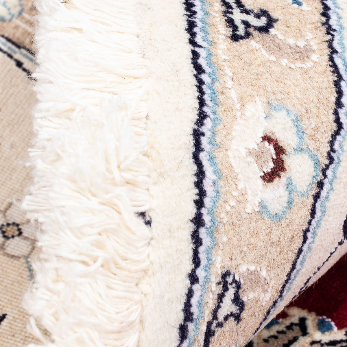 Dywan perski - Nain okrągły  - 245 x 245 cm - ciemna czerwień