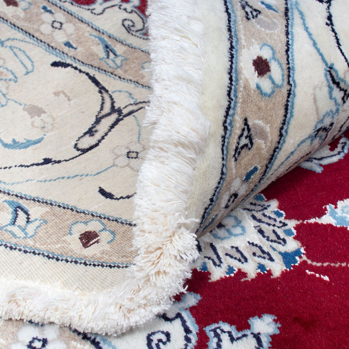 Dywan perski - Nain okrągły  - 245 x 245 cm - ciemna czerwień