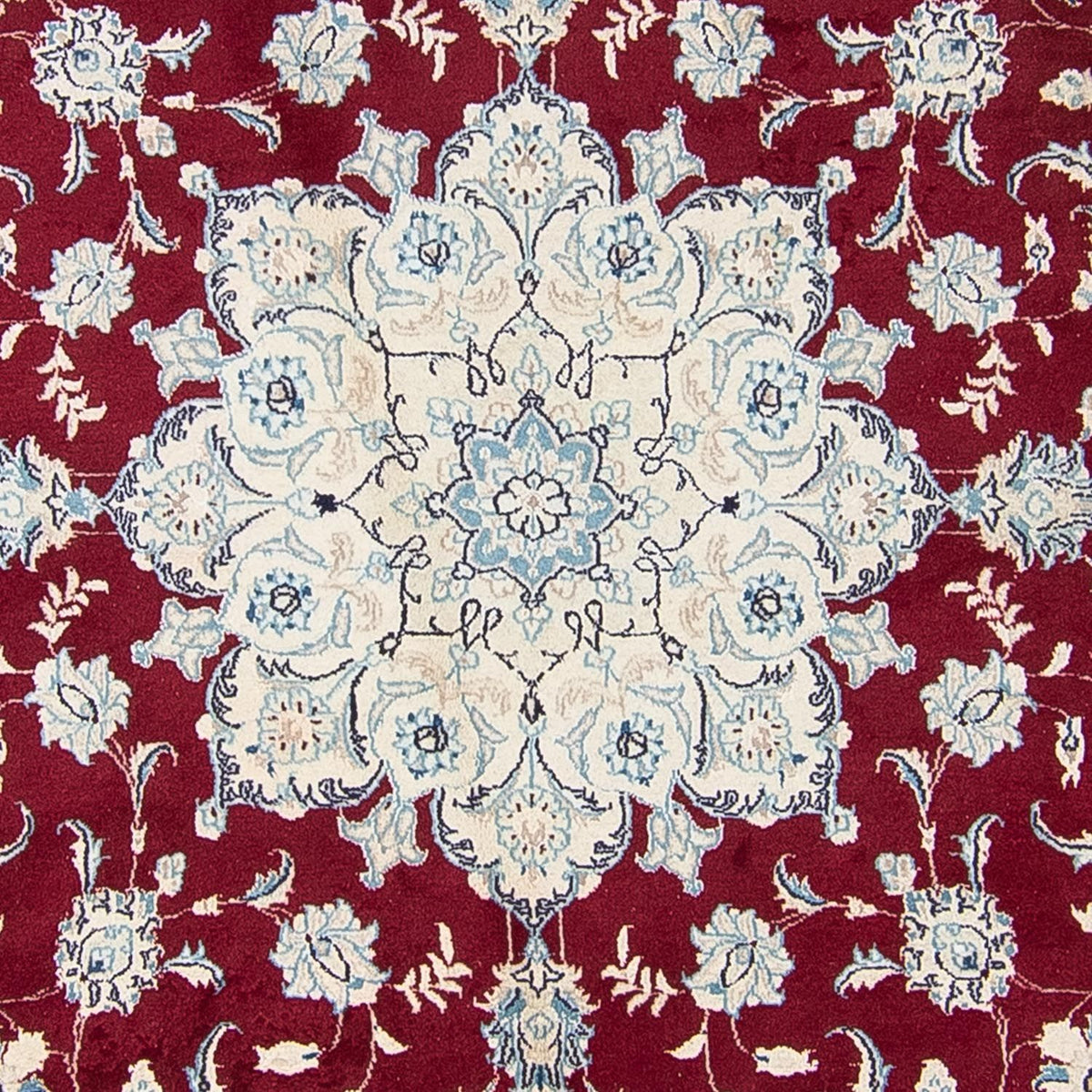 Dywan perski - Nain okrągły  - 290 x 290 cm - ciemna czerwień