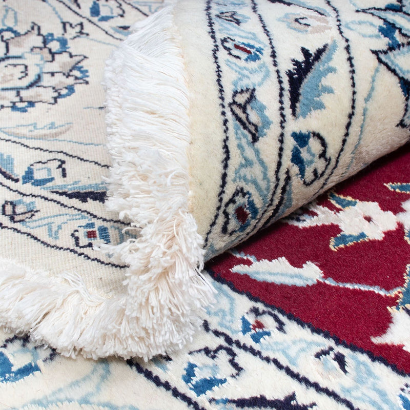 Dywan perski - Nain okrągły  - 252 x 252 cm - ciemna czerwień