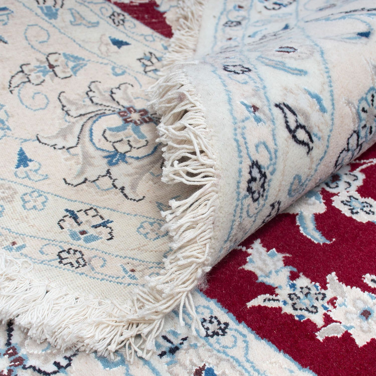 Dywan perski - Nain okrągły  - 295 x 295 cm - ciemna czerwień