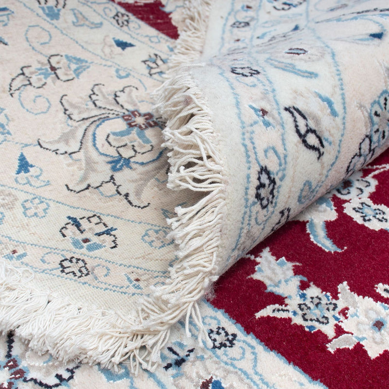 Dywan perski - Nain okrągły  - 295 x 295 cm - ciemna czerwień