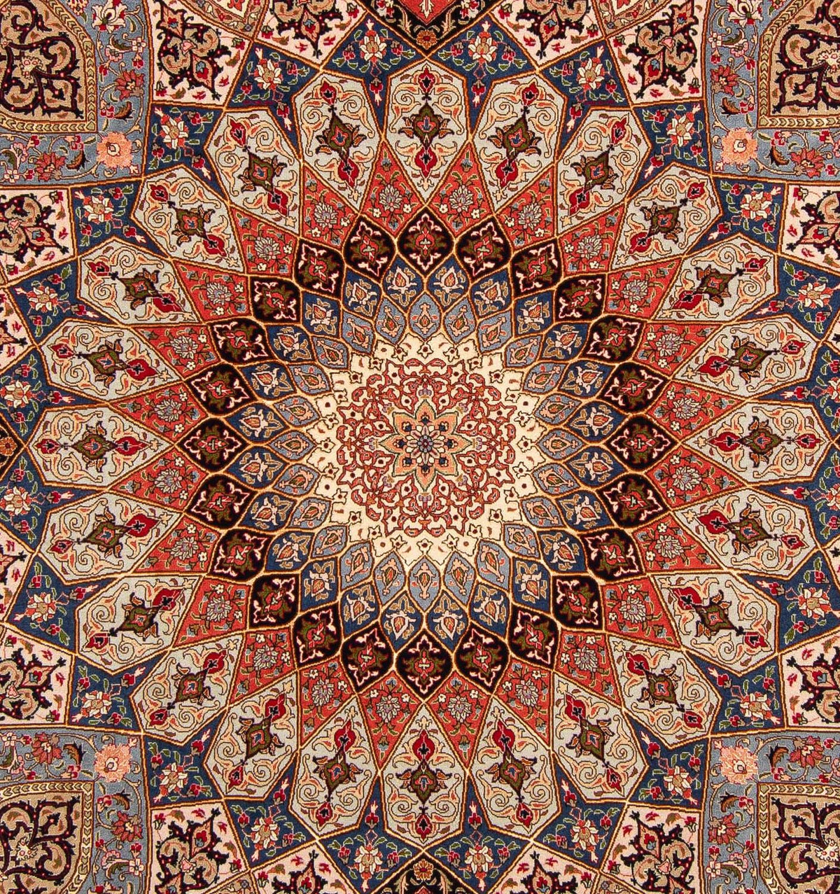 Dywan perski - Tabriz - Królewski - 252 x 205 cm - wielokolorowy