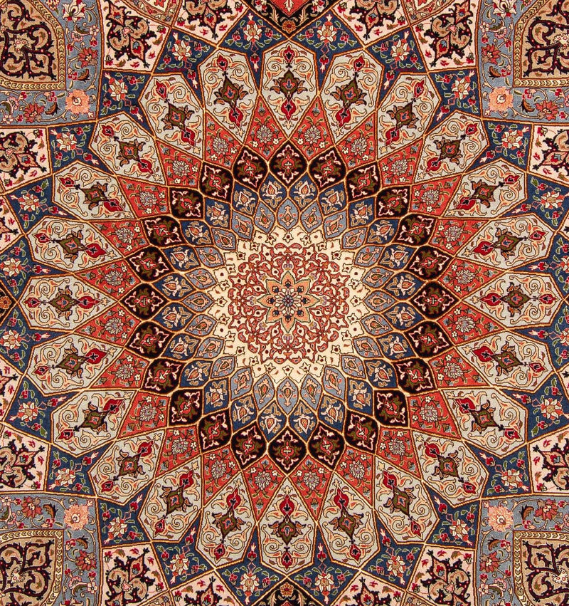 Dywan perski - Tabriz - Królewski - 252 x 205 cm - wielokolorowy