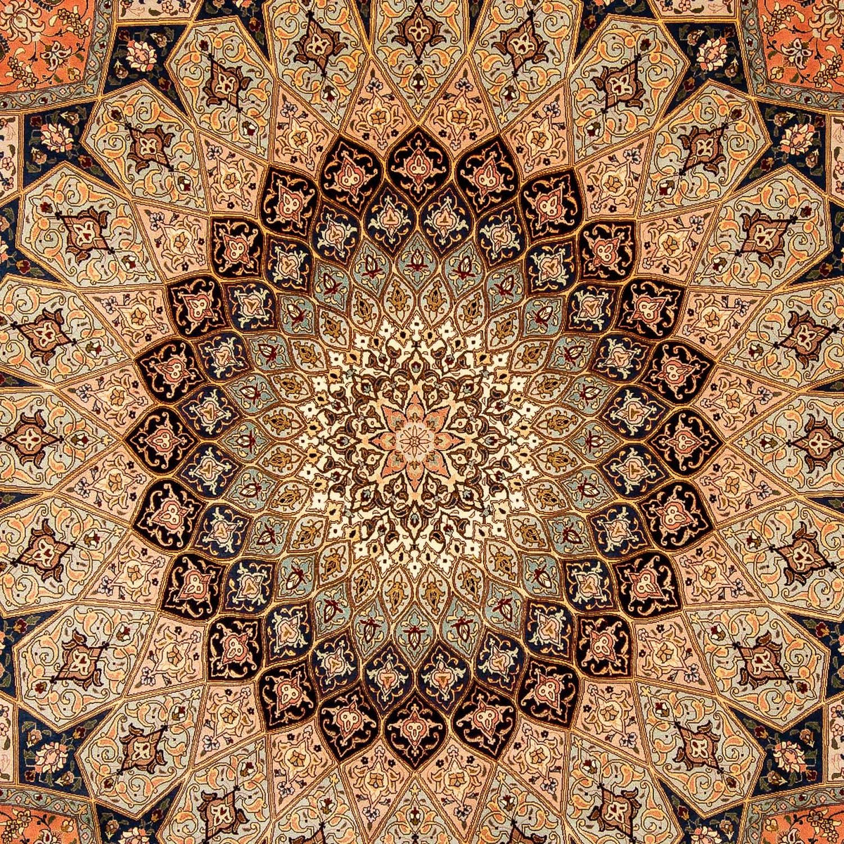 Dywan perski - Tabriz - Królewski - 363 x 254 cm - wielokolorowy